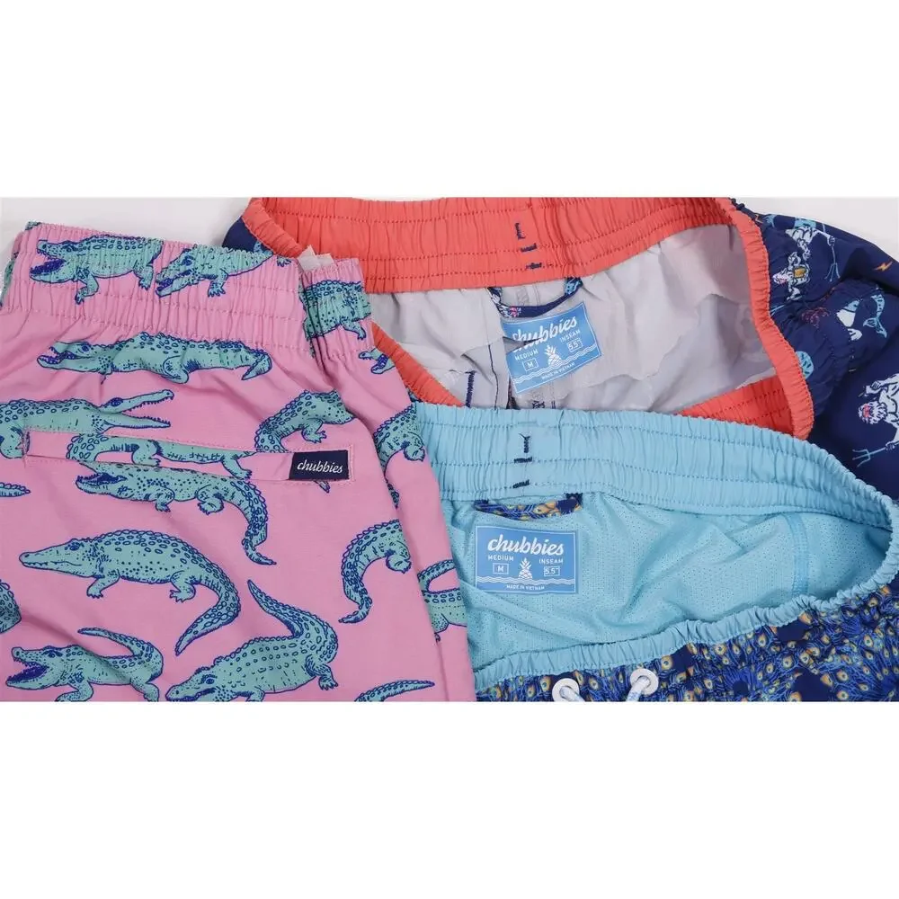 Chubbies Lot of 3 Swim Trunks Shorts Mens 5.5 Inseam Medium